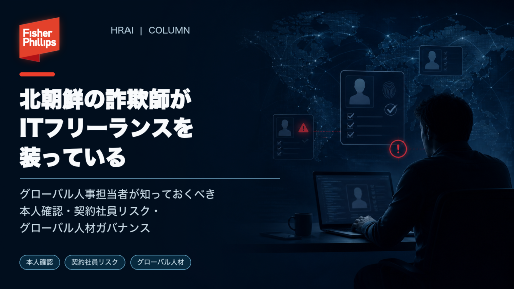 北朝鮮の詐欺師がITフリーランスを装っている ― 人事担当者が知っておくべき本人確認、契約社員リスク、グローバル人材ガバナンス